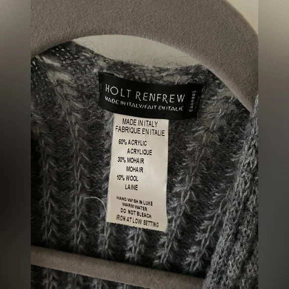 Italian Wool Cardigan Shawl - Picture 4 of 4